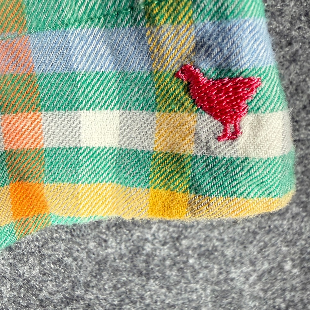 Pink Chicken Girls Multi Color Plaid Ruffle Lace Trim Long‎ Sleeve Dress Size 7Y - Picture 2 of 9